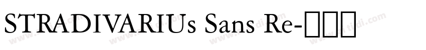 STRADIVARIUs Sans Re字体转换
